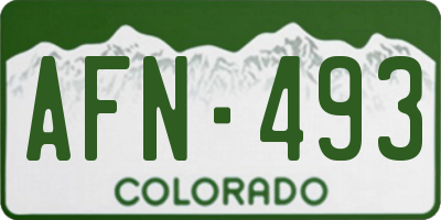 CO license plate AFN493