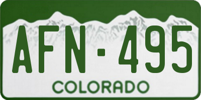 CO license plate AFN495