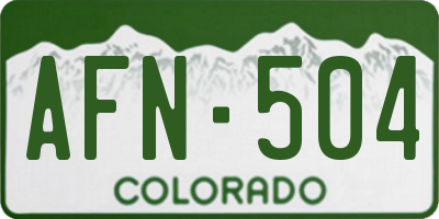 CO license plate AFN504