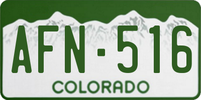 CO license plate AFN516