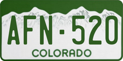 CO license plate AFN520