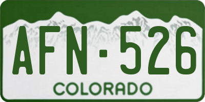 CO license plate AFN526