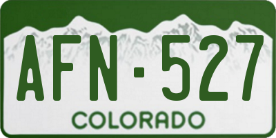 CO license plate AFN527