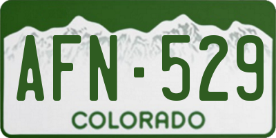 CO license plate AFN529