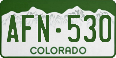 CO license plate AFN530