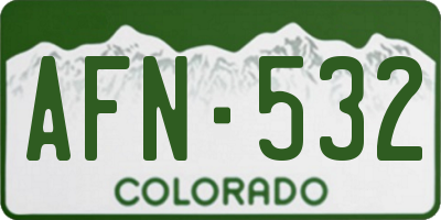 CO license plate AFN532