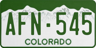 CO license plate AFN545