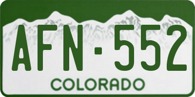 CO license plate AFN552