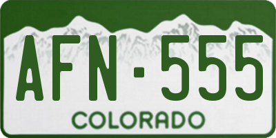 CO license plate AFN555