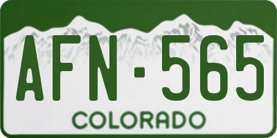 CO license plate AFN565