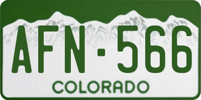 CO license plate AFN566