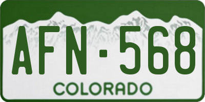 CO license plate AFN568