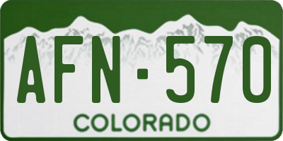 CO license plate AFN570