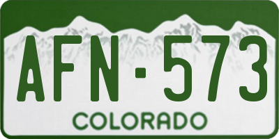 CO license plate AFN573