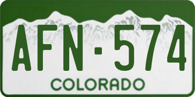 CO license plate AFN574