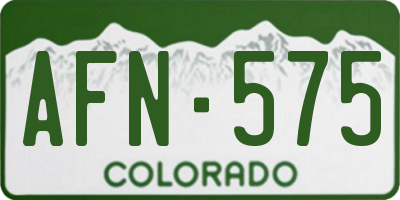 CO license plate AFN575
