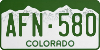 CO license plate AFN580