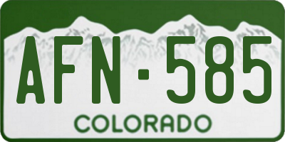 CO license plate AFN585