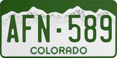 CO license plate AFN589