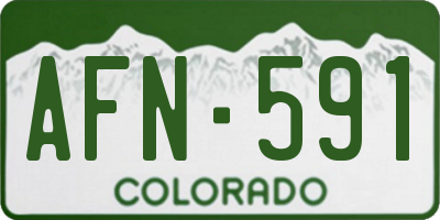 CO license plate AFN591