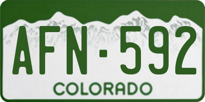 CO license plate AFN592