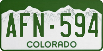 CO license plate AFN594