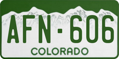CO license plate AFN606