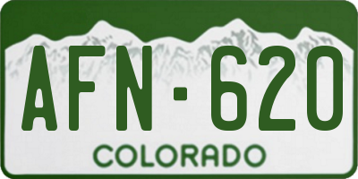 CO license plate AFN620