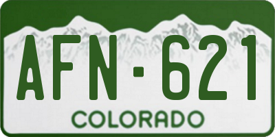 CO license plate AFN621