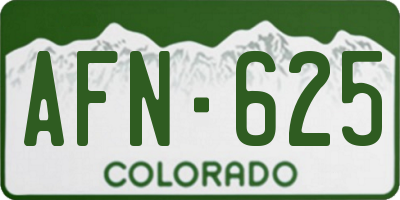 CO license plate AFN625