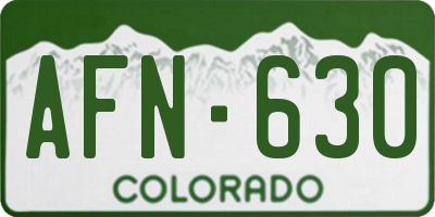 CO license plate AFN630