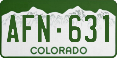 CO license plate AFN631