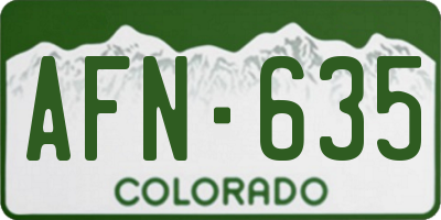CO license plate AFN635