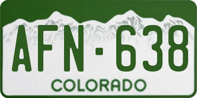 CO license plate AFN638