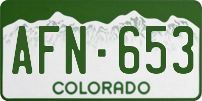 CO license plate AFN653