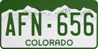 CO license plate AFN656