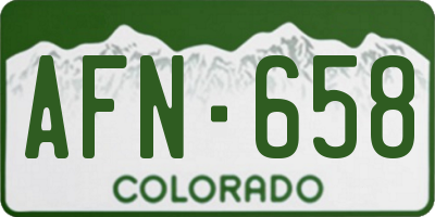 CO license plate AFN658