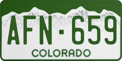 CO license plate AFN659