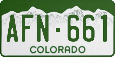 CO license plate AFN661