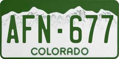 CO license plate AFN677