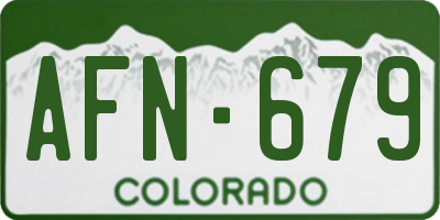 CO license plate AFN679