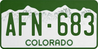 CO license plate AFN683