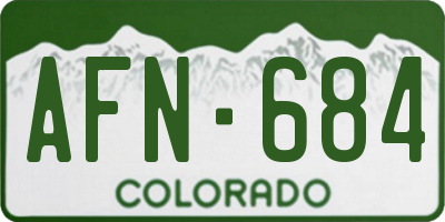 CO license plate AFN684