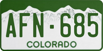 CO license plate AFN685