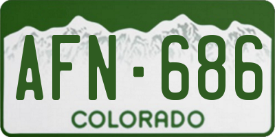 CO license plate AFN686