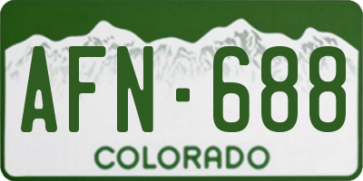 CO license plate AFN688