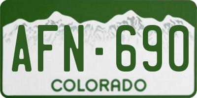 CO license plate AFN690