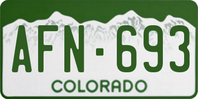 CO license plate AFN693