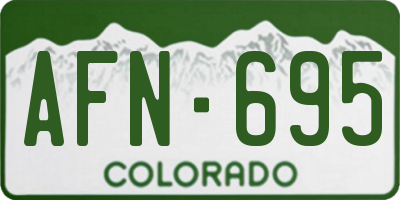 CO license plate AFN695