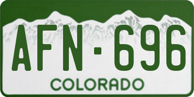 CO license plate AFN696